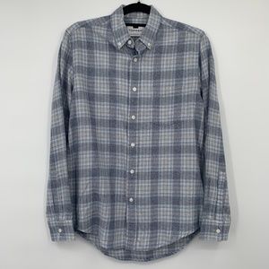 Topman Plaid Long Sleeve Button Down, Sz XS